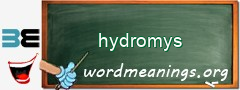 WordMeaning blackboard for hydromys